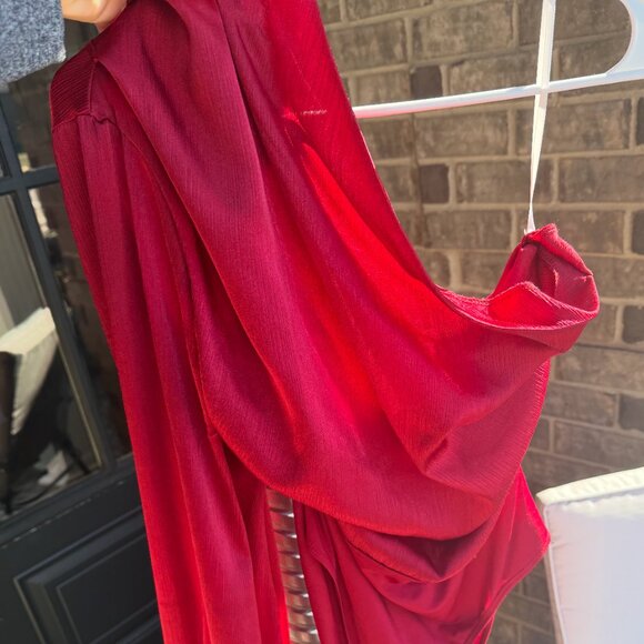 Women's XL Red One-Armed Bodysuit - Picture 3 of 7